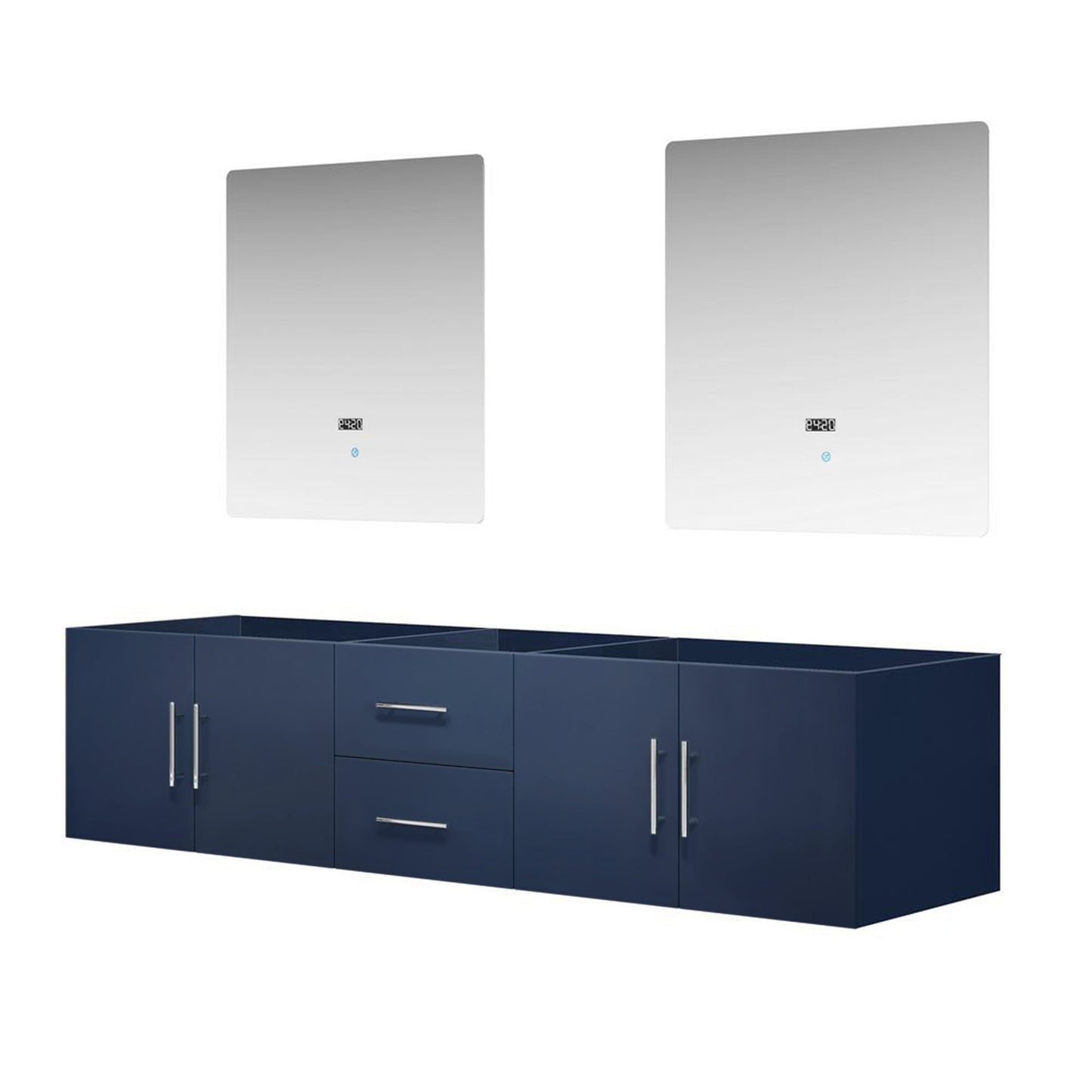 Geneva 80 in. W x 22 in. D Navy Blue Double Bath Vanity