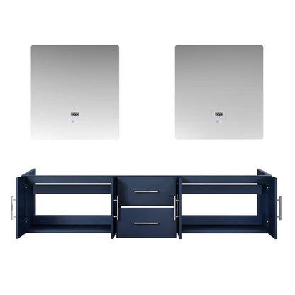 Geneva 80 in. W x 22 in. D Navy Blue Double Bath Vanity