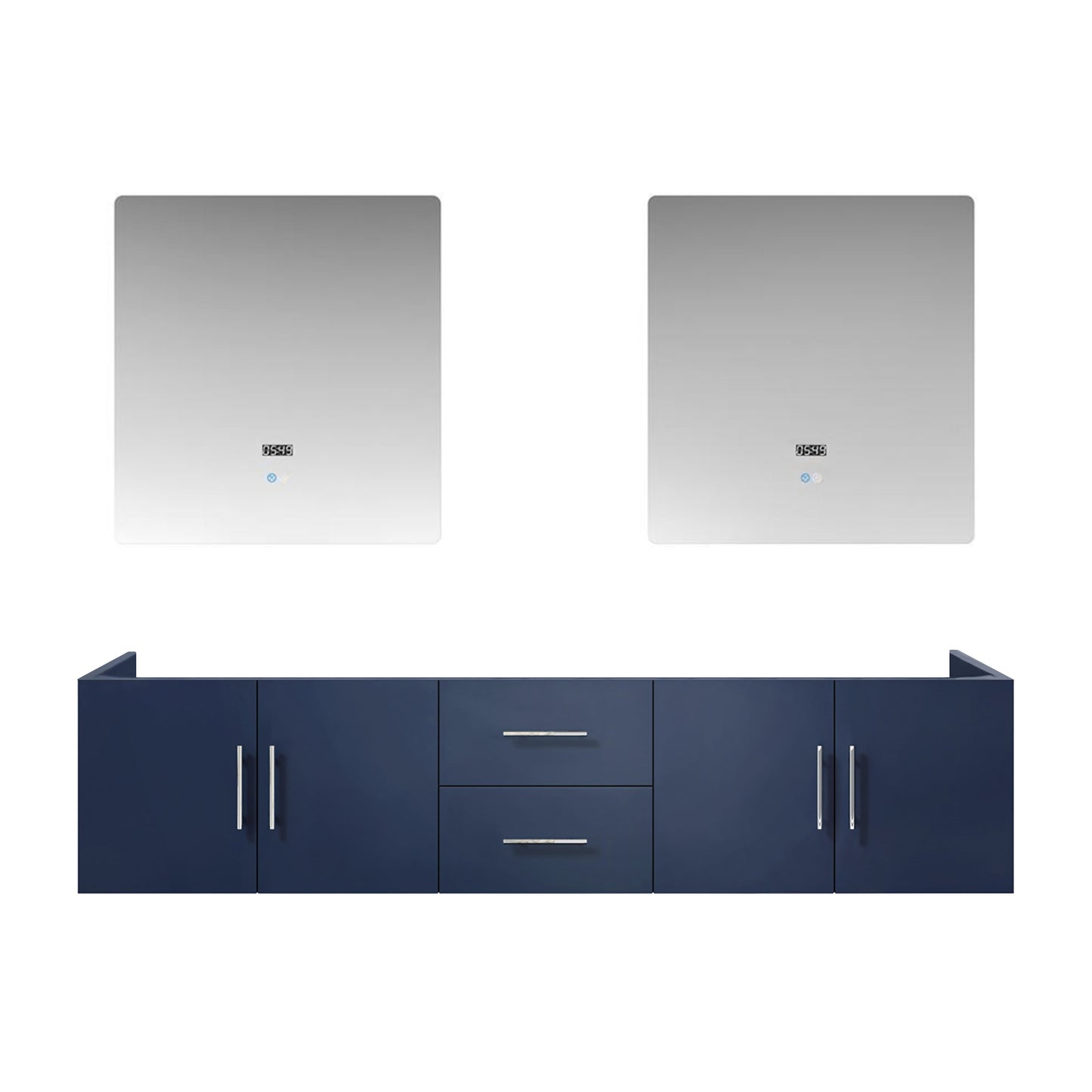 Geneva 80 in. W x 22 in. D Navy Blue Double Bath Vanity