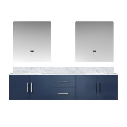 Geneva 80 in. W x 22 in. D Navy Blue Double Bath Vanity