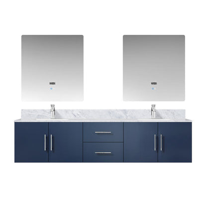 Geneva 80 in. W x 22 in. D Navy Blue Double Bath Vanity