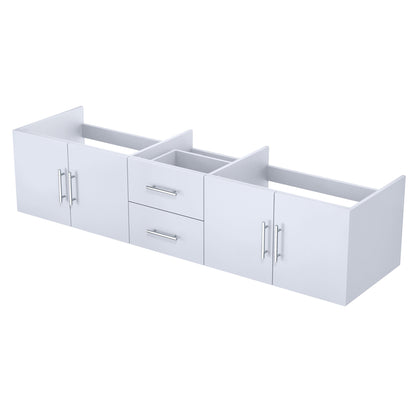 Geneva 80 in. W x 22 in. D Glossy White Double Bath Vanity