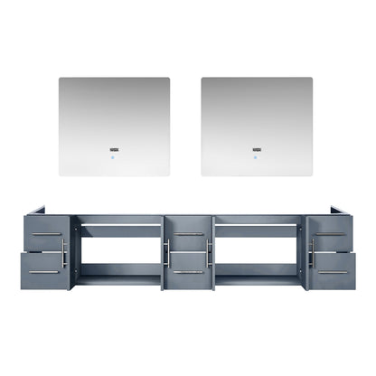 Geneva 84 in. W x 22 in. D Dark Grey Double Bath Vanity