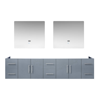 Geneva 84 in. W x 22 in. D Dark Grey Double Bath Vanity