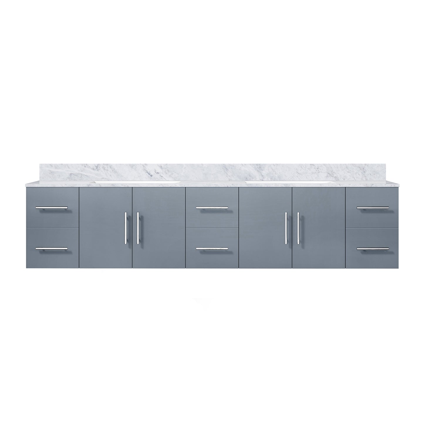 Geneva 84 in. W x 22 in. D Dark Grey Double Bath Vanity
