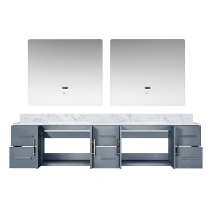 Geneva 84 in. W x 22 in. D Dark Grey Double Bath Vanity