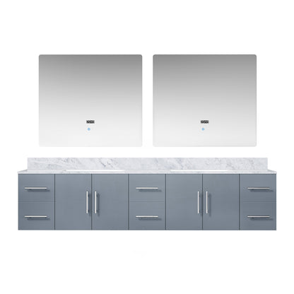 Geneva 84 in. W x 22 in. D Dark Grey Double Bath Vanity