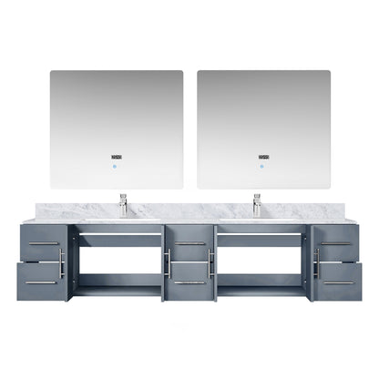 Geneva 84 in. W x 22 in. D Dark Grey Double Bath Vanity