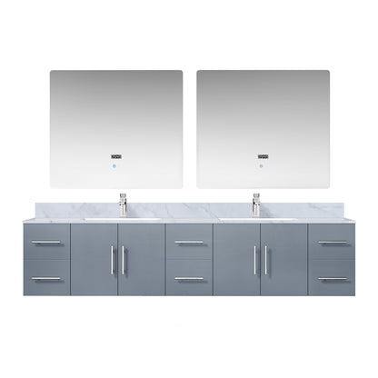Geneva 84 in. W x 22 in. D Dark Grey Double Bath Vanity