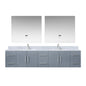 Geneva 84 in. W x 22 in. D Dark Grey Double Bath Vanity