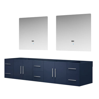 Geneva 84 in. W x 22 in. D Navy Blue Double Bath Vanity