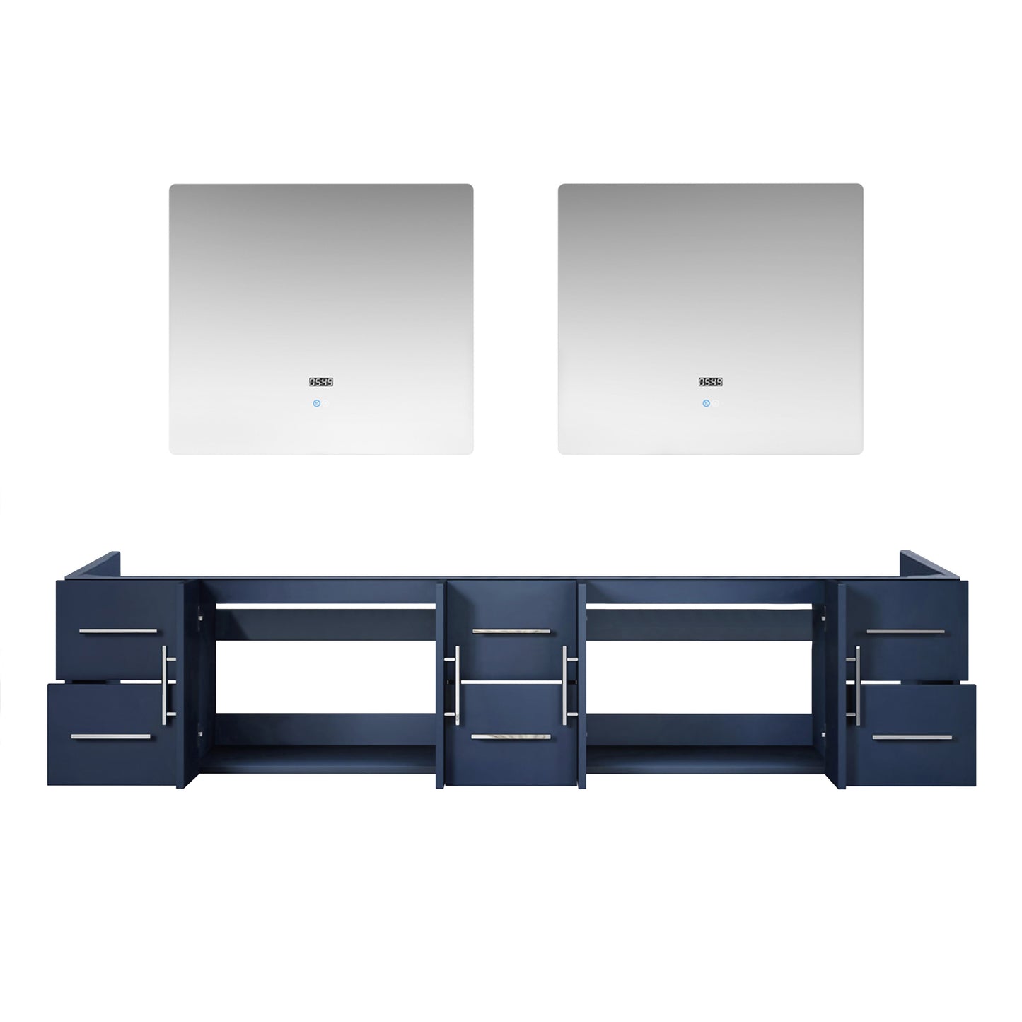 Geneva 84 in. W x 22 in. D Navy Blue Double Bath Vanity
