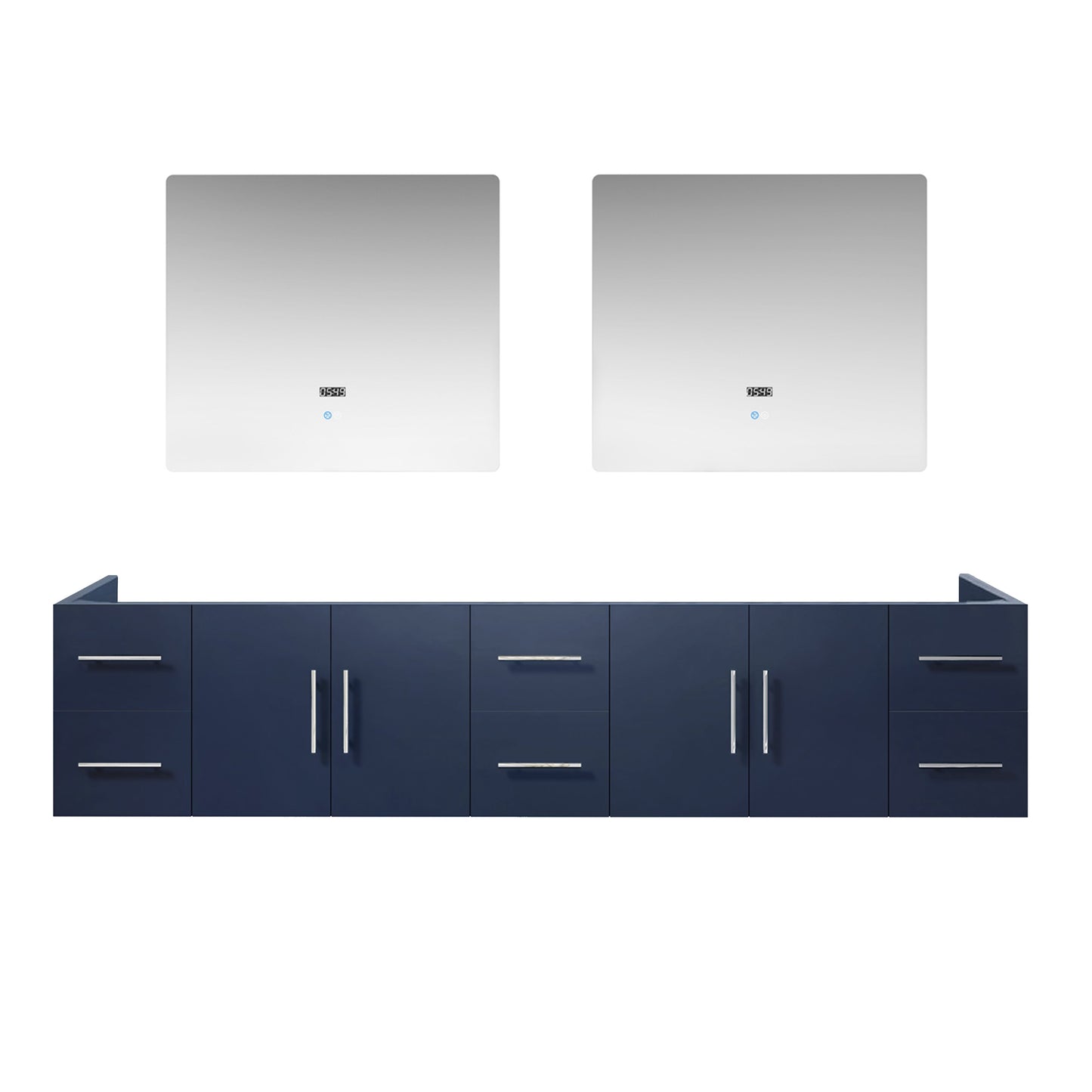 Geneva 84 in. W x 22 in. D Navy Blue Double Bath Vanity