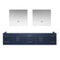 Geneva 84 in. W x 22 in. D Navy Blue Double Bath Vanity