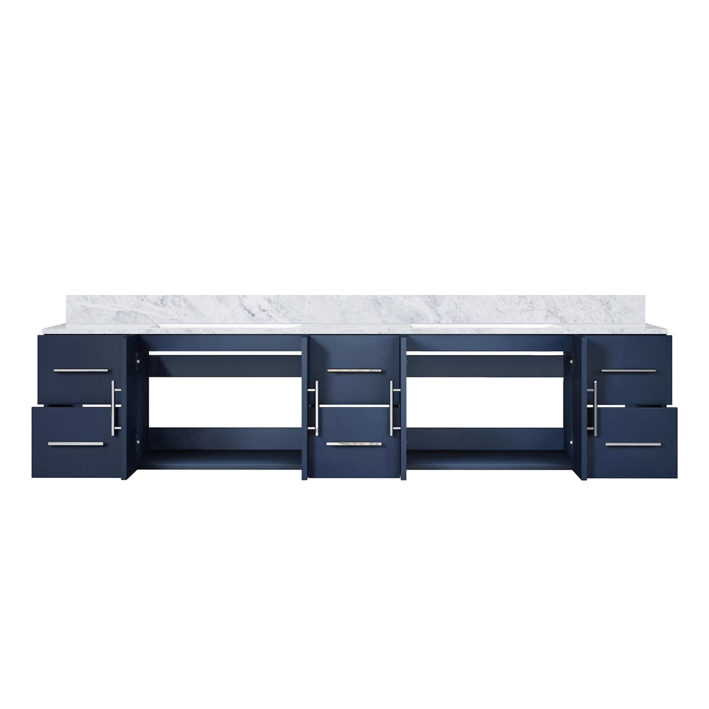 Geneva 84 in. W x 22 in. D Navy Blue Double Bath Vanity
