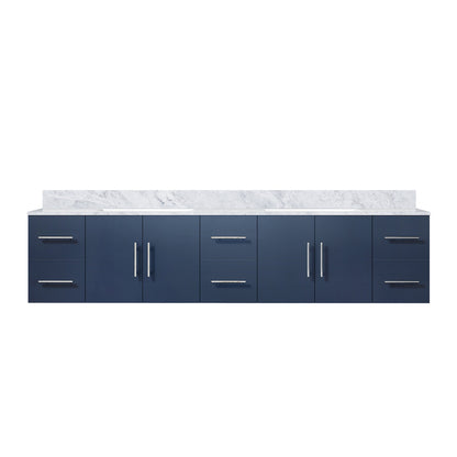 Geneva 84 in. W x 22 in. D Navy Blue Double Bath Vanity
