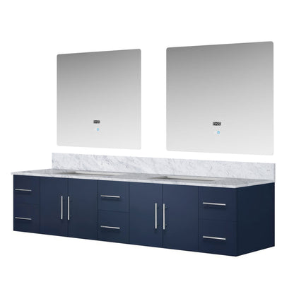 Geneva 84 in. W x 22 in. D Navy Blue Double Bath Vanity