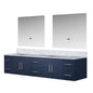 Geneva 84 in. W x 22 in. D Navy Blue Double Bath Vanity