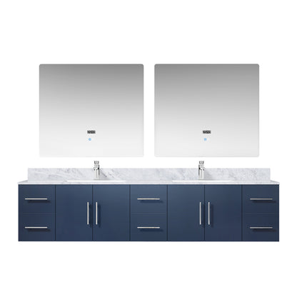 Geneva 84 in. W x 22 in. D Navy Blue Double Bath Vanity
