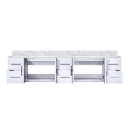 Geneva 84 in. W x 22 in. D Glossy White Double Bath Vanity