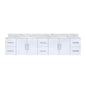 Geneva 84 in. W x 22 in. D Glossy White Double Bath Vanity