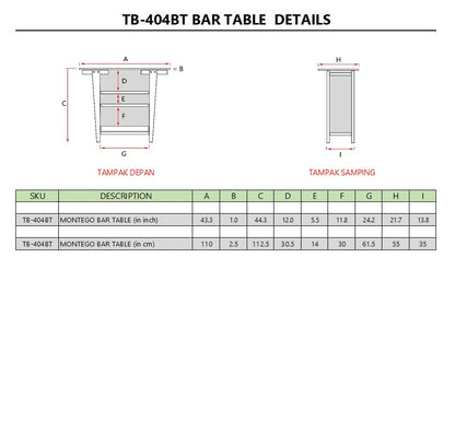 Montego Bar Table
