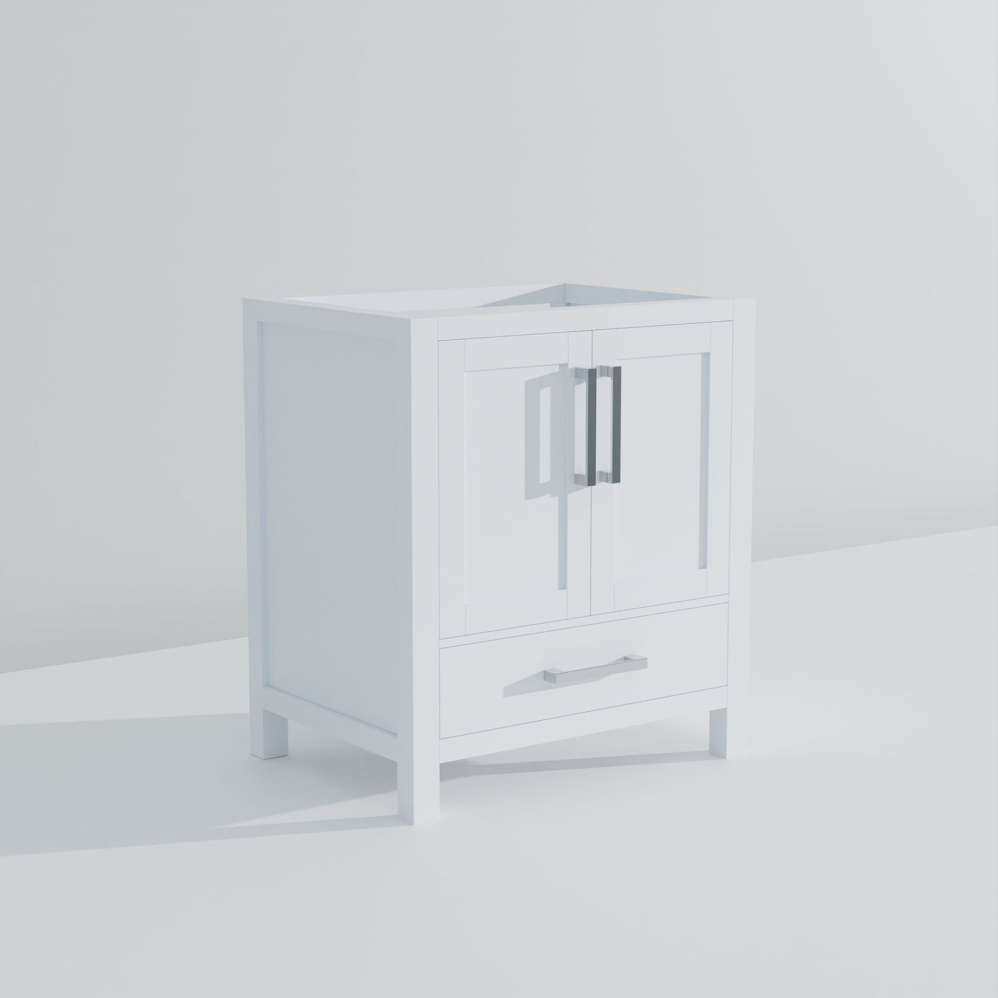 Lexora Jacques 30" White Bathroom Vanity | Modern Solid Wood Cabinet