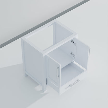 Lexora Jacques 30" White Bathroom Vanity | Modern Solid Wood Cabinet