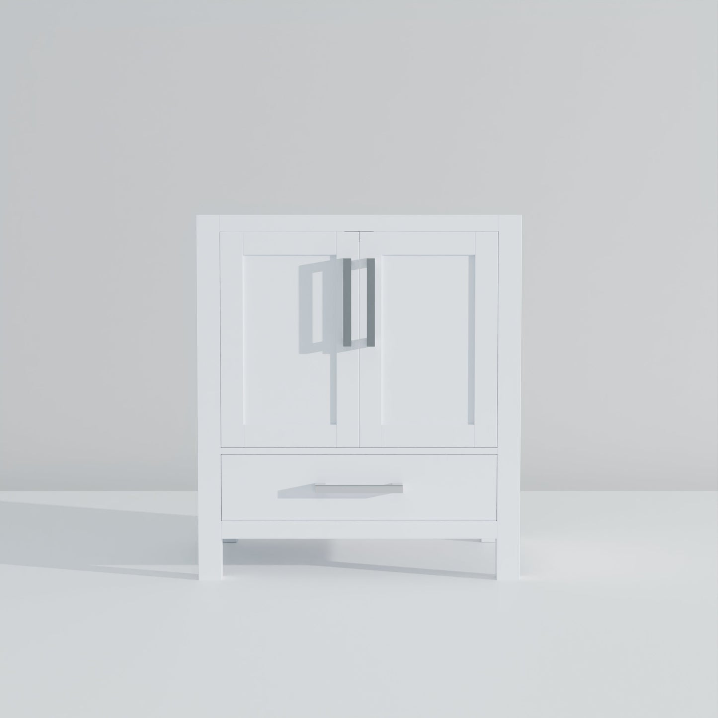 Lexora Jacques 30" White Bathroom Vanity | Modern Solid Wood Cabinet
