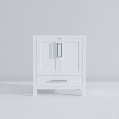 Lexora Jacques 30" White Bathroom Vanity | Modern Solid Wood Cabinet
