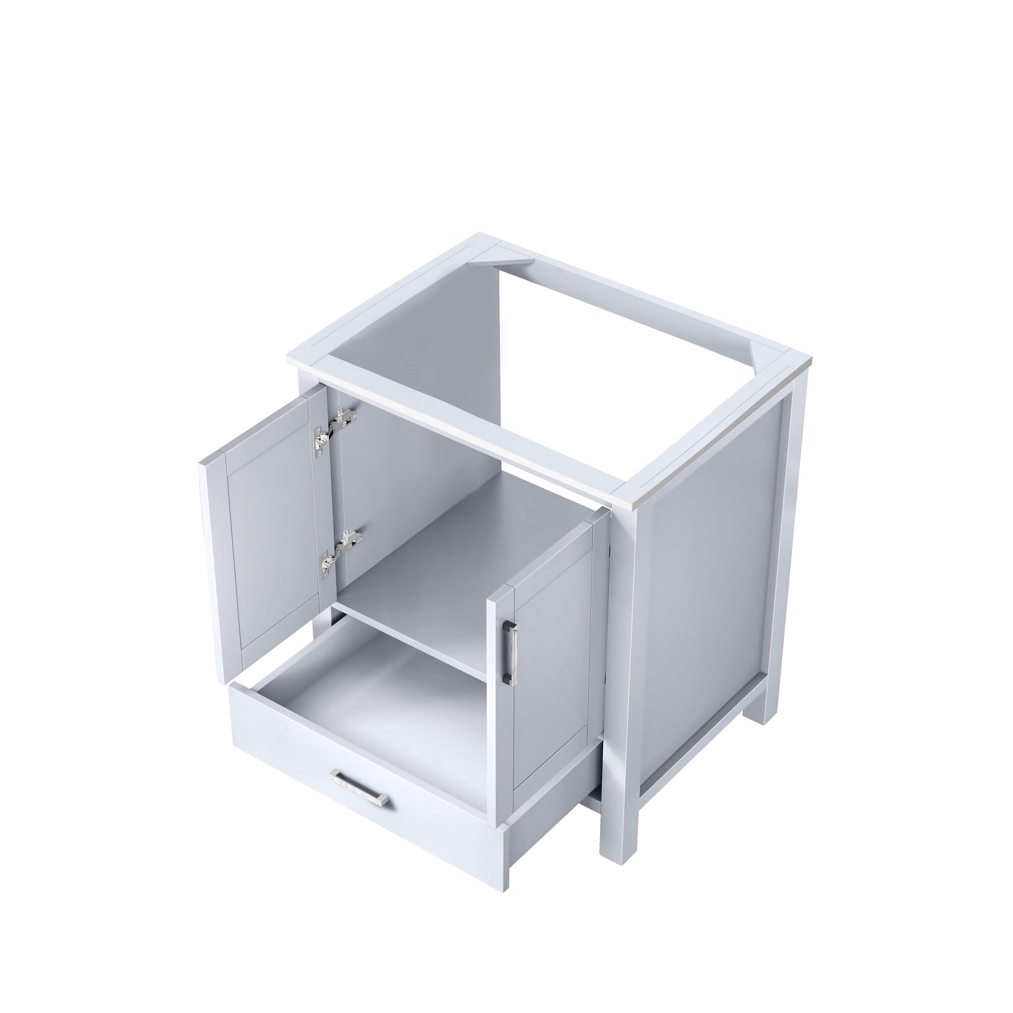 Lexora Jacques 30" White Bathroom Vanity | Modern Solid Wood Cabinet