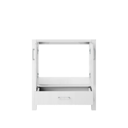 Lexora Jacques 30" White Bathroom Vanity | Modern Solid Wood Cabinet