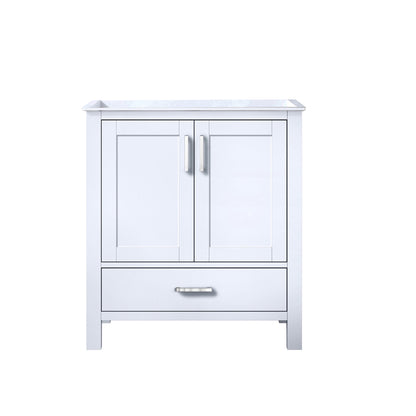 Lexora Jacques 30" White Bathroom Vanity | Modern Solid Wood Cabinet