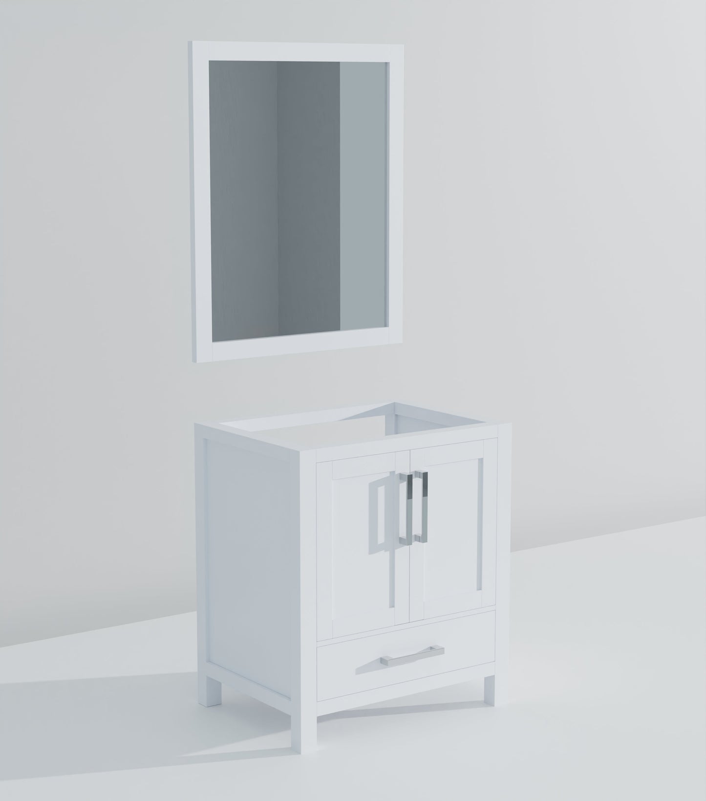 Lexora Jacques 30" White Bathroom Vanity | Modern Solid Wood Cabinet