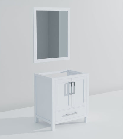 Lexora Jacques 30" White Bathroom Vanity | Modern Solid Wood Cabinet