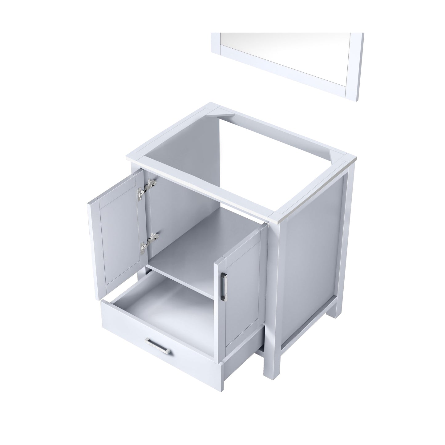 Lexora Jacques 30" White Bathroom Vanity | Modern Solid Wood Cabinet