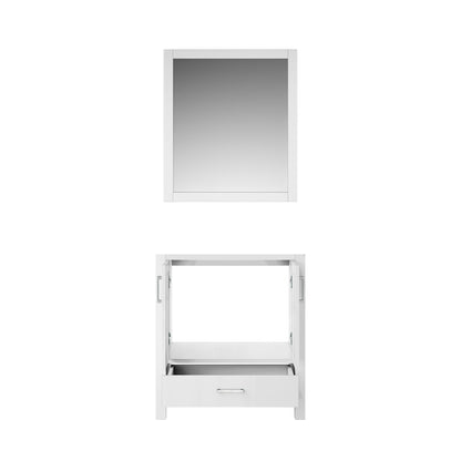 Lexora Jacques 30" White Bathroom Vanity | Modern Solid Wood Cabinet