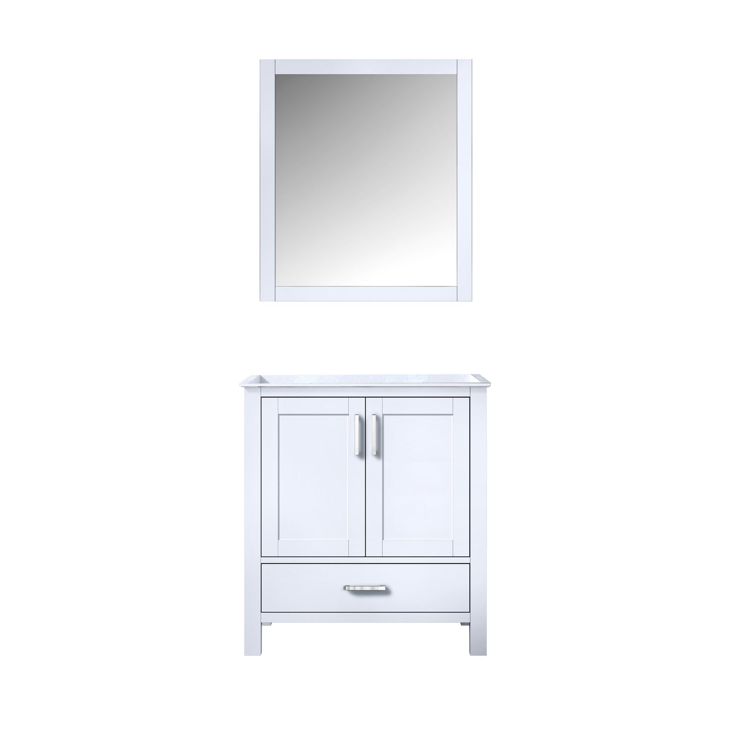 Lexora Jacques 30" White Bathroom Vanity | Modern Solid Wood Cabinet