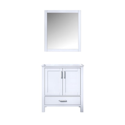 Lexora Jacques 30" White Bathroom Vanity | Modern Solid Wood Cabinet