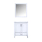 Lexora Jacques 30" White Bathroom Vanity | Modern Solid Wood Cabinet
