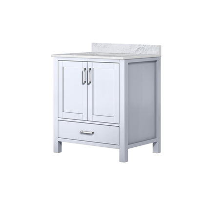 Lexora Jacques 30" White Bathroom Vanity | Modern Solid Wood Cabinet