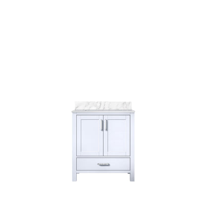 Lexora Jacques 30" White Bathroom Vanity | Modern Solid Wood Cabinet