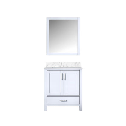 Lexora Jacques 30" White Bathroom Vanity | Modern Solid Wood Cabinet