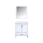 Lexora Jacques 30" White Bathroom Vanity | Modern Solid Wood Cabinet