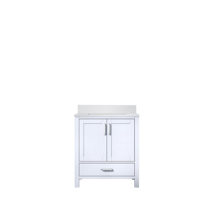 Lexora Jacques 30" White Bathroom Vanity | Modern Solid Wood Cabinet