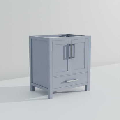 Lexora Jacques 30" Dark Grey Bathroom Vanity – Modern Solid Wood Freestanding Cabinet