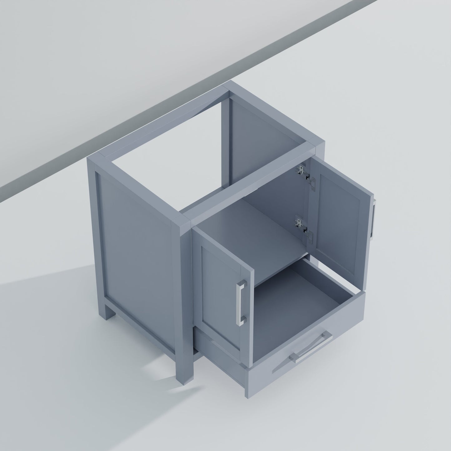 Lexora Jacques 30" Dark Grey Bathroom Vanity – Modern Solid Wood Freestanding Cabinet