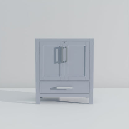 Lexora Jacques 30" Dark Grey Bathroom Vanity – Modern Solid Wood Freestanding Cabinet