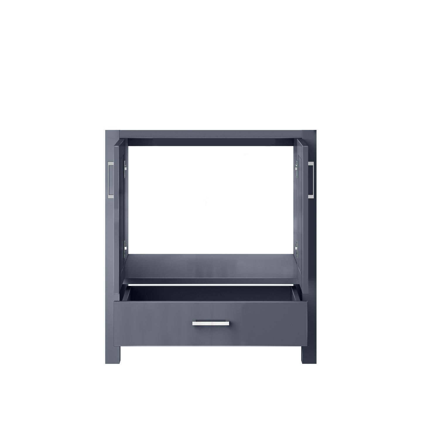 Lexora Jacques 30" Dark Grey Bathroom Vanity – Modern Solid Wood Freestanding Cabinet