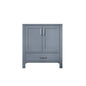 Lexora Jacques 30" Dark Grey Bathroom Vanity – Modern Solid Wood Freestanding Cabinet